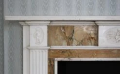 Waldorf Astoria English White & Tan Marble Mantel 18 Waldorf Astoria English White & Tan Marble Mantel -OGT Sale Store wan251686 05