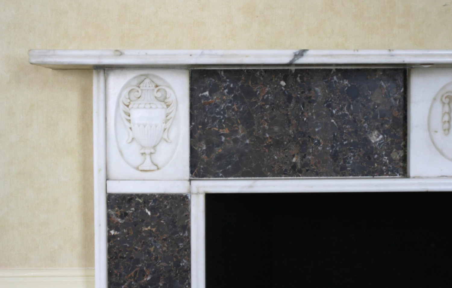 Waldorf Astoria English Regency Marble Mantel With Urn Motifs 7 Waldorf Astoria English Regency Marble Mantel With Urn Motifs - Image 5
