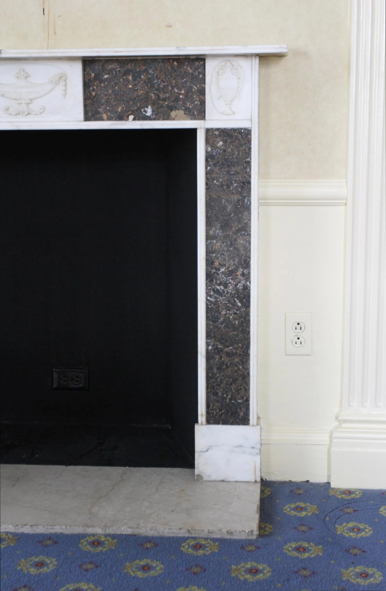 Waldorf Astoria English Regency Marble Mantel With Urn Motifs 10 Waldorf Astoria English Regency Marble Mantel With Urn Motifs - Image 8