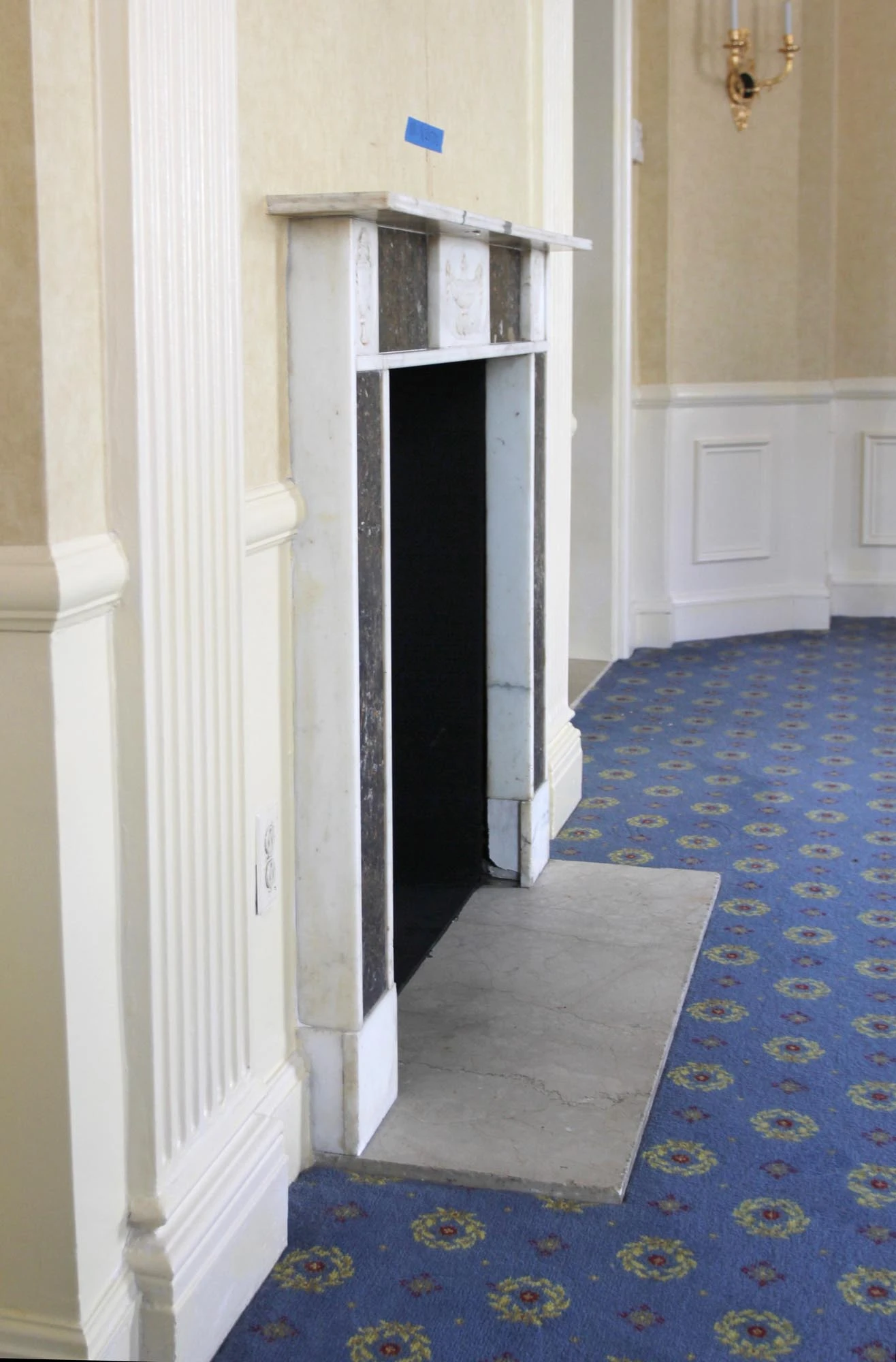 Waldorf Astoria English Regency Marble Mantel With Urn Motifs 13 Waldorf Astoria English Regency Marble Mantel With Urn Motifs - Image 11