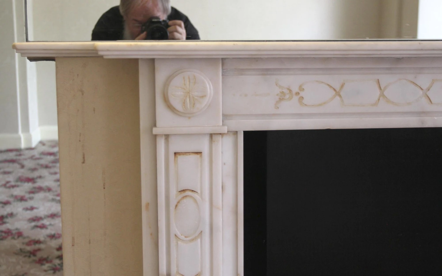 Waldorf Astoria English Regency White Marble Mantel 7 Waldorf Astoria English Regency White Marble Mantel - Image 5