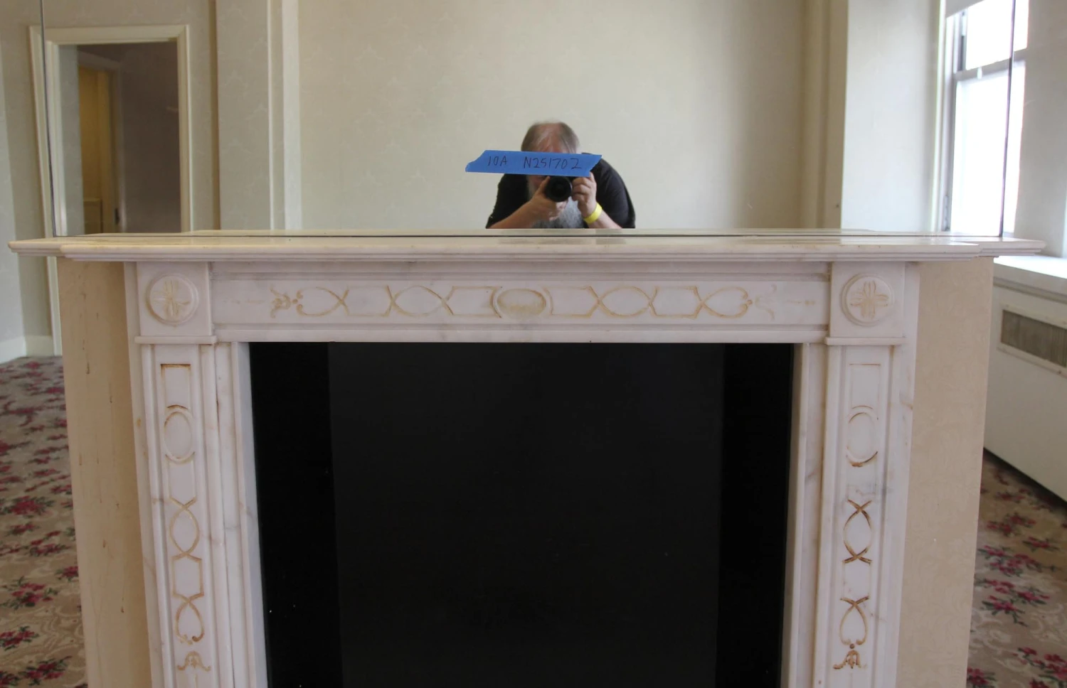 Waldorf Astoria English Regency White Marble Mantel 10 Waldorf Astoria English Regency White Marble Mantel - Image 8