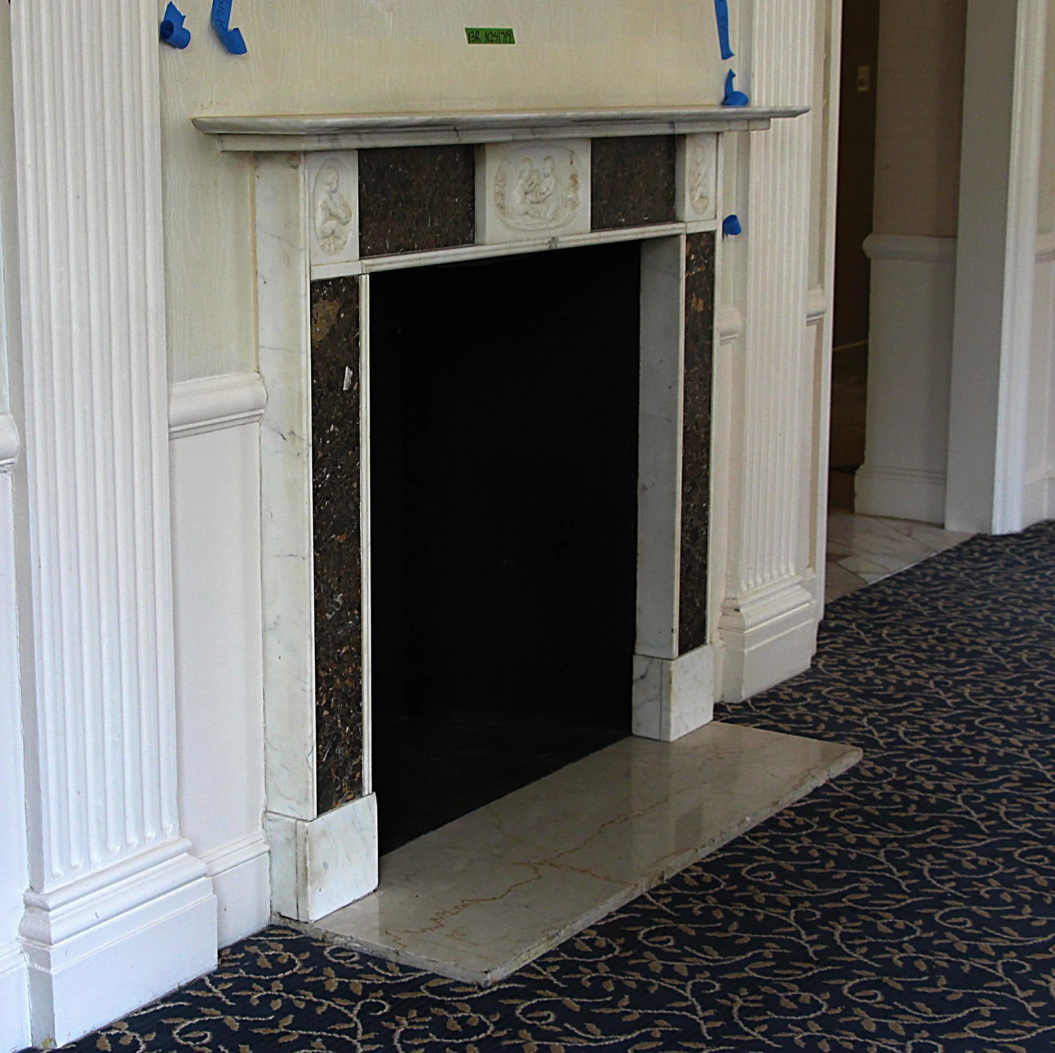 Waldorf Astoria English Regency Mantel With Inset Fossil Marble 6 Waldorf Astoria English Regency Mantel With Inset Fossil Marble - Image 4