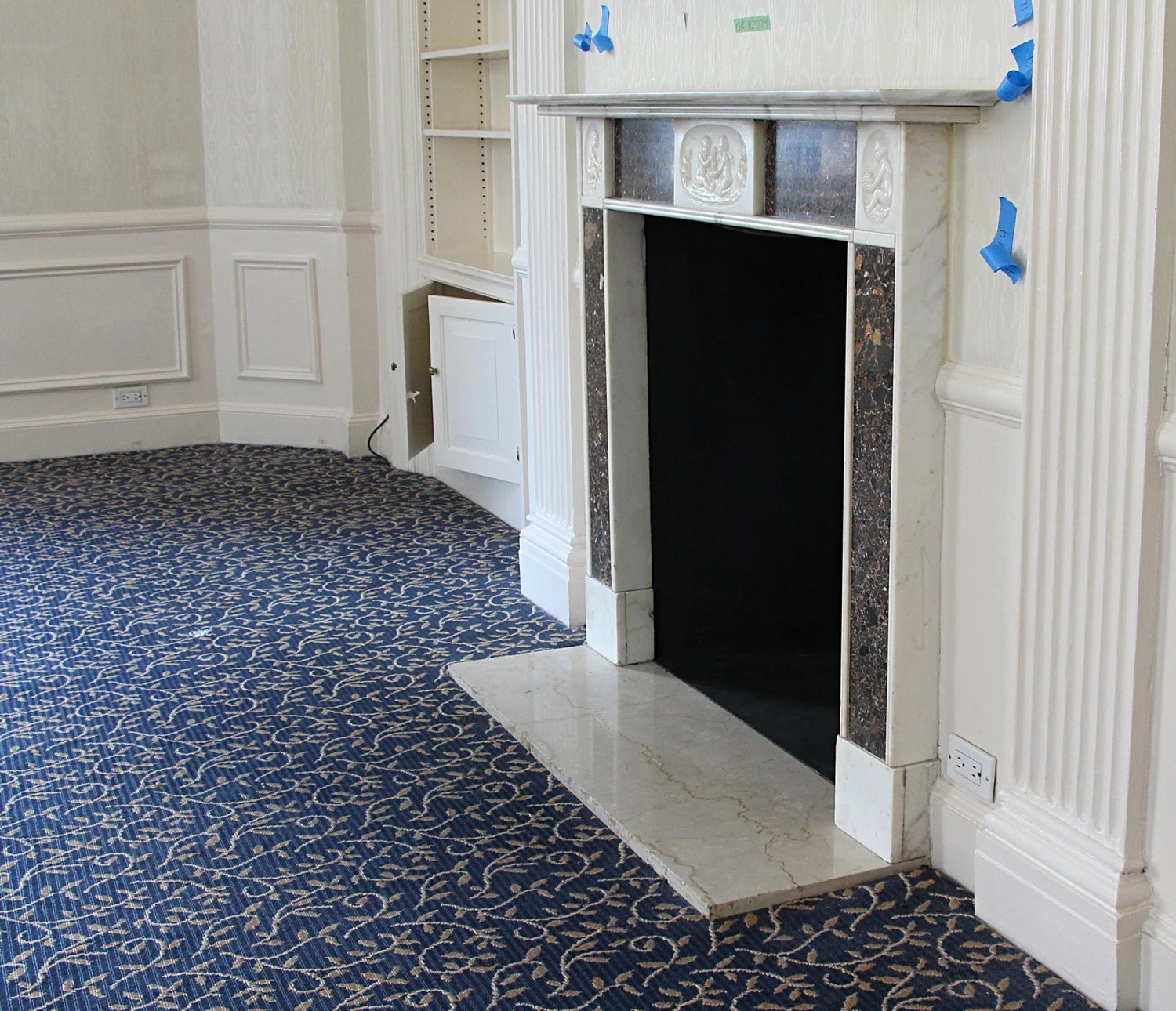 Waldorf Astoria English Regency Mantel With Inset Fossil Marble 15 Waldorf Astoria English Regency Mantel With Inset Fossil Marble - Image 13