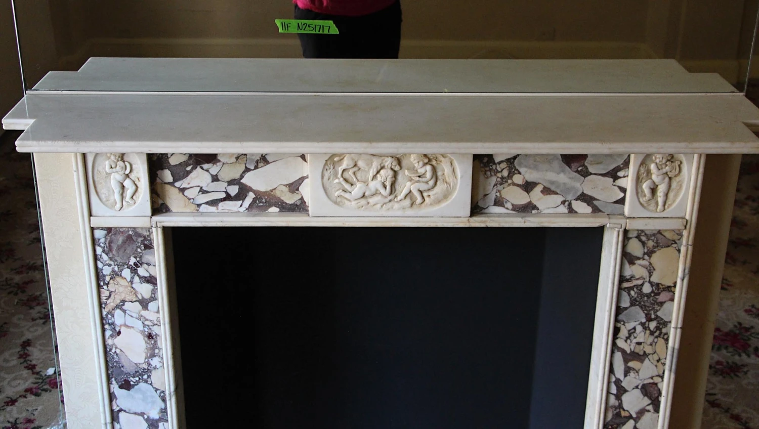 Waldorf Astoria Regency Breche Marble Mantel 8 Waldorf Astoria Regency Breche Marble Mantel - Image 6