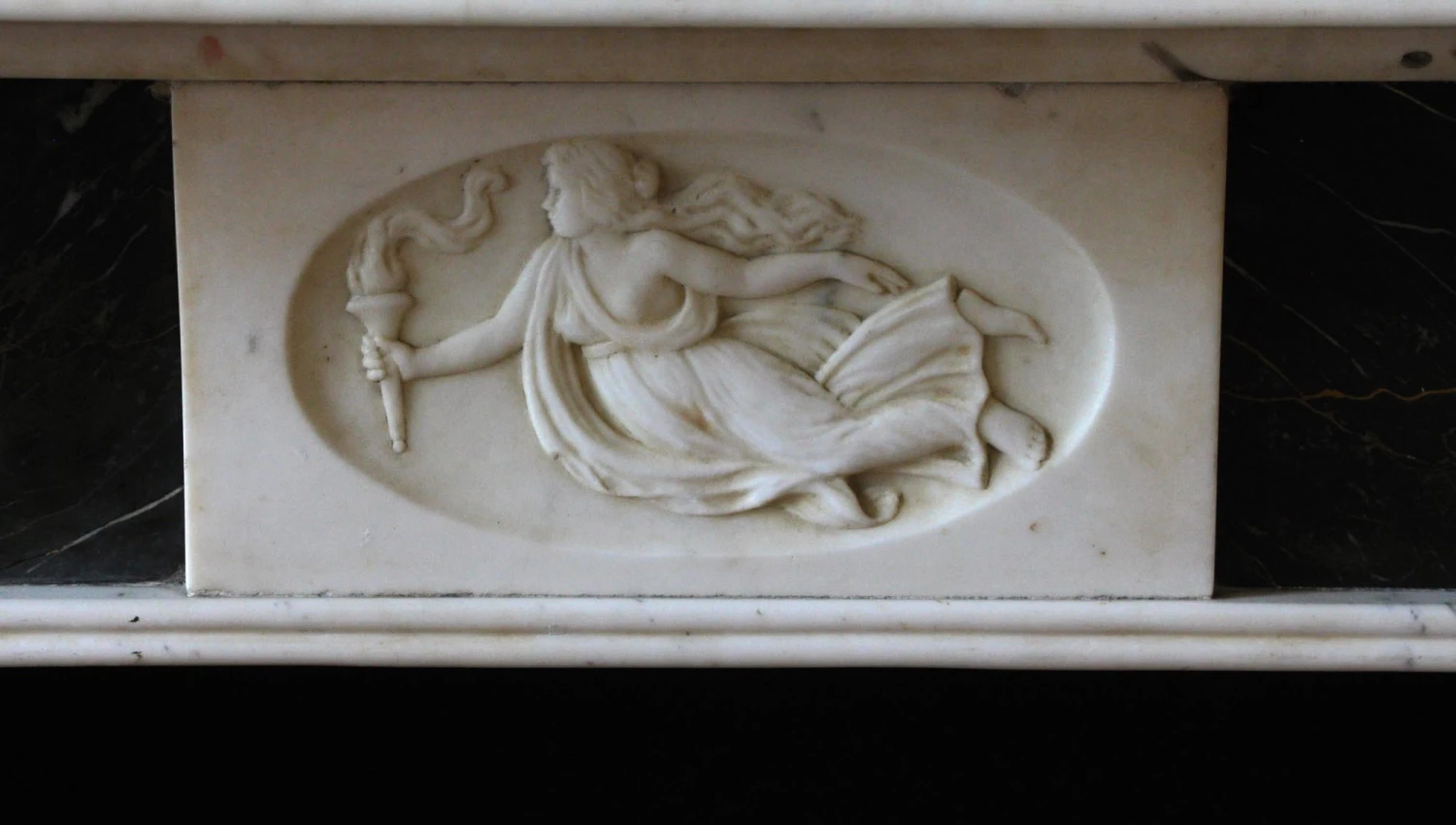 Waldorf Astoria English Regency Marble Mantel With Cherub Figures 10 Waldorf Astoria English Regency Marble Mantel With Cherub Figures - Image 8