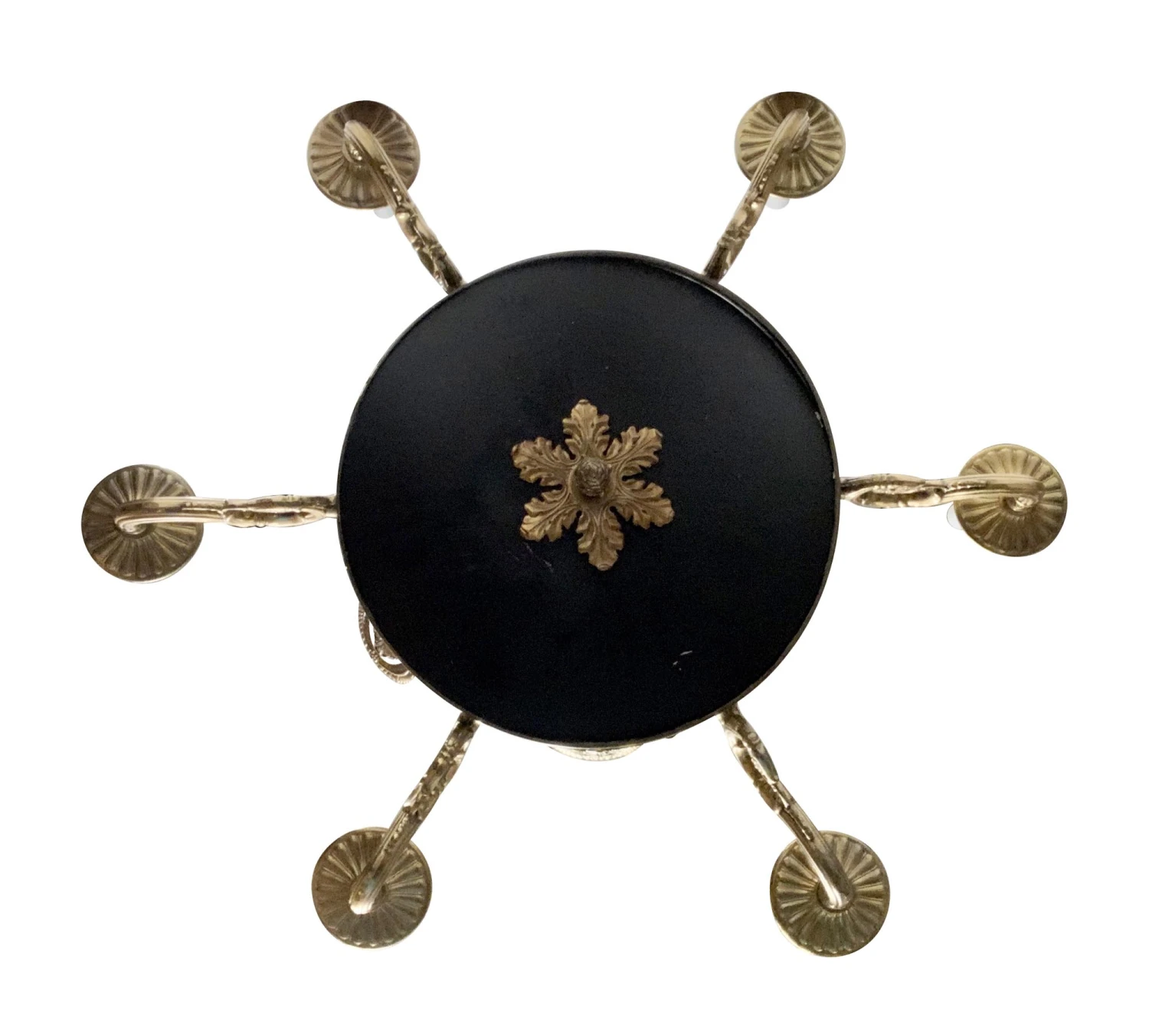 Waldorf Astoria Empire Style 6 Arm Brass Chandelier 11 Waldorf Astoria Empire Style 6 Arm Brass Chandelier - Image 9