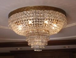 Duke Of Windsor Suite Main Room Flush Mount Crystal Chandelier -OGT Sale Store wan252958 05
