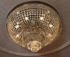 Duke Of Windsor Suite Main Room Flush Mount Crystal Chandelier -OGT Sale Store wan252958 06