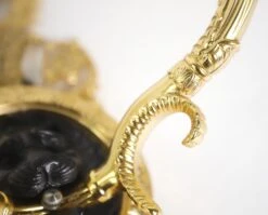 Waldorf Astoria Empire Gold Gilt & Black Lion Head Brass Wall Sconces 16 Waldorf Astoria Empire Gold Gilt & Black Lion Head Brass Wall Sconces -OGT Sale Store wan253072 05