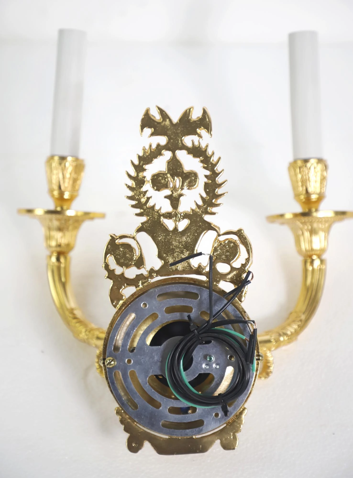 Waldorf Astoria Empire Gold Gilt & Black Lion Head Brass Wall Sconces 8 Waldorf Astoria Empire Gold Gilt & Black Lion Head Brass Wall Sconces - Image 6