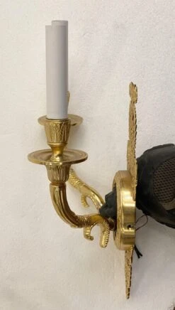 Waldorf Astoria Empire Gold Gilt & Black Lion Head Brass Wall Sconces 18 Waldorf Astoria Empire Gold Gilt & Black Lion Head Brass Wall Sconces -OGT Sale Store wan253072 07