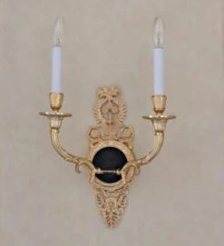 Waldorf Astoria Empire Gold Gilt & Black Lion Head Brass Wall Sconces 20 Waldorf Astoria Empire Gold Gilt & Black Lion Head Brass Wall Sconces -OGT Sale Store wan253072 09