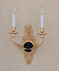 Waldorf Astoria Empire Gold Gilt & Black Lion Head Brass Wall Sconces 21 Waldorf Astoria Empire Gold Gilt & Black Lion Head Brass Wall Sconces -OGT Sale Store wan253072 10