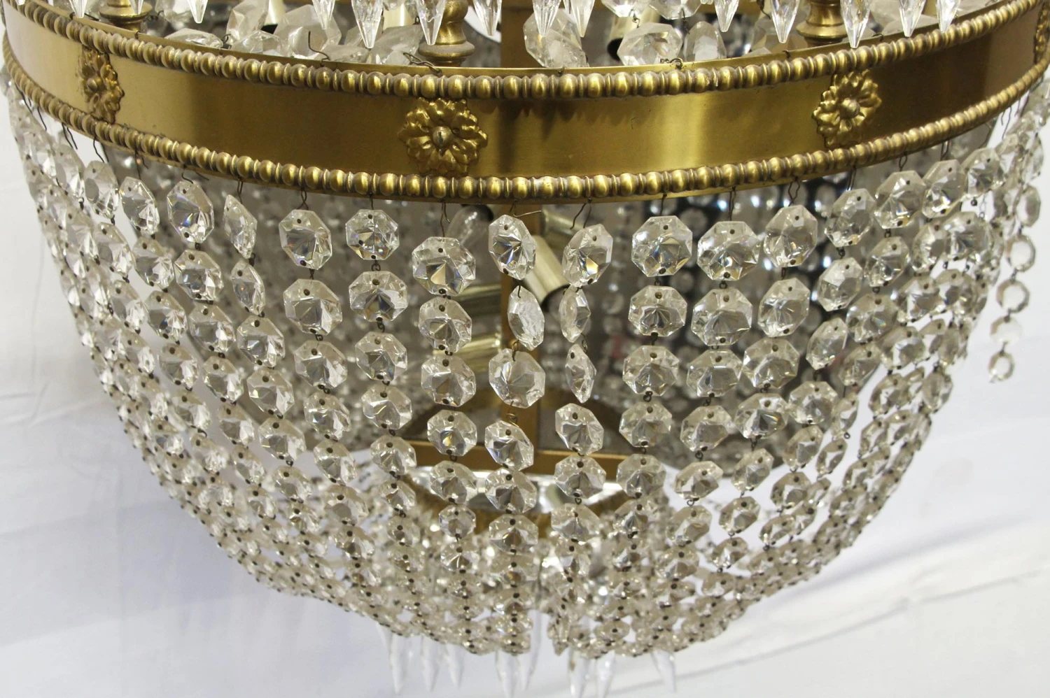 Waldorf Astoria 5 Ft. Brass & Crystal Empire Wall Sconce 8 Waldorf Astoria 5 Ft. Brass & Crystal Empire Wall Sconce - Image 6
