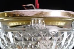 Waldorf Astoria Etched Glass & 8.5 In. Brass Flush Mount Light -OGT Sale Store wan282512 05