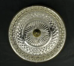 Waldorf Astoria 9.25 In. Clear Glass Brass Flush Mount Light 12 Waldorf Astoria 9.25 In. Clear Glass Brass Flush Mount Light -OGT Sale Store wan286494 04