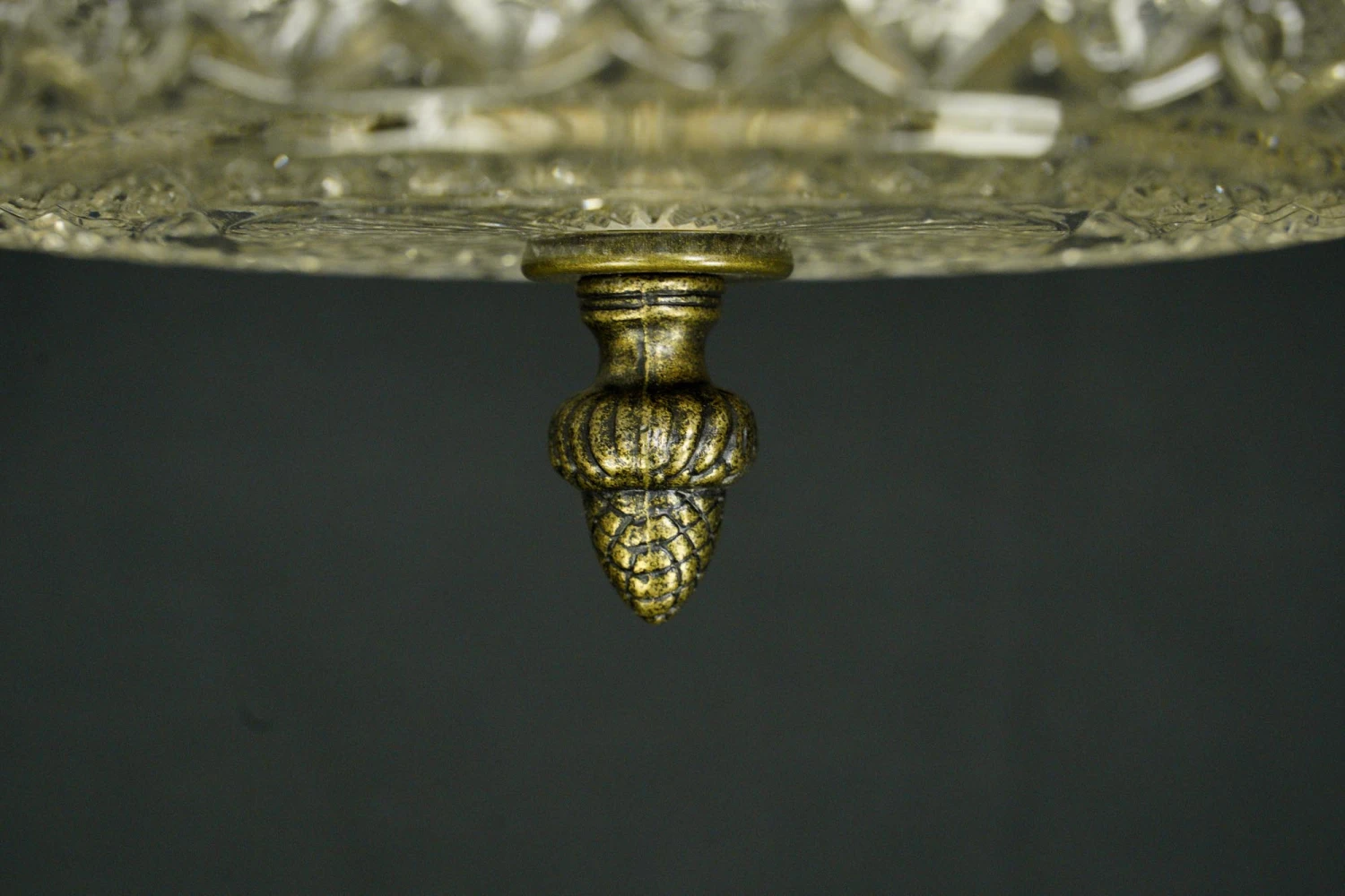 Waldorf Astoria 9.25 In. Clear Glass Brass Flush Mount Light 7 Waldorf Astoria 9.25 In. Clear Glass Brass Flush Mount Light - Image 5