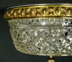 Waldorf Astoria 9.25 In. Clear Glass Brass Flush Mount Light 14 Waldorf Astoria 9.25 In. Clear Glass Brass Flush Mount Light -OGT Sale Store wan286494 06