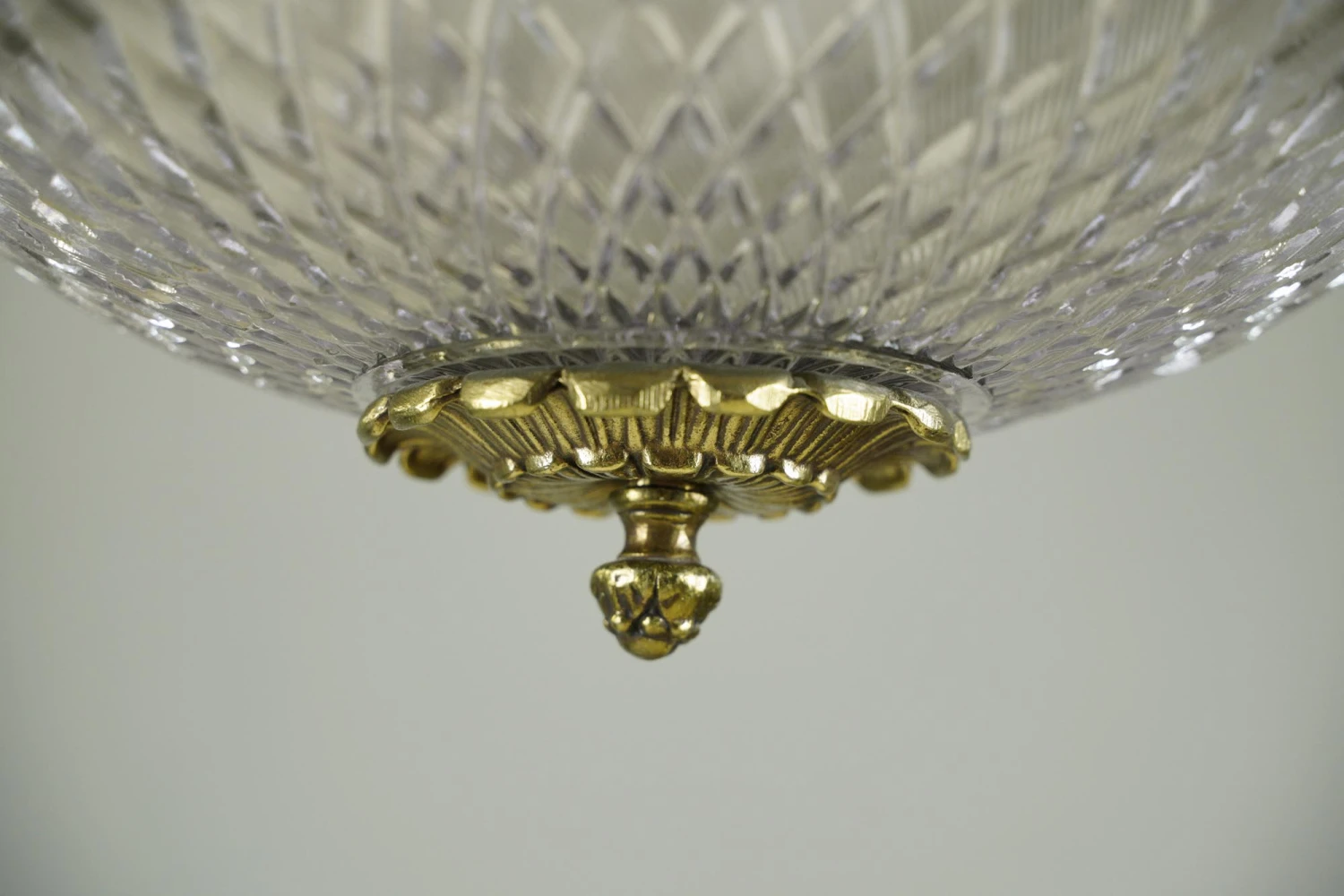 Waldorf Astoria 18.75 In. Empire Cut Glass Dish Pendant Light 9 Waldorf Astoria 18.75 In. Empire Cut Glass Dish Pendant Light - Image 7