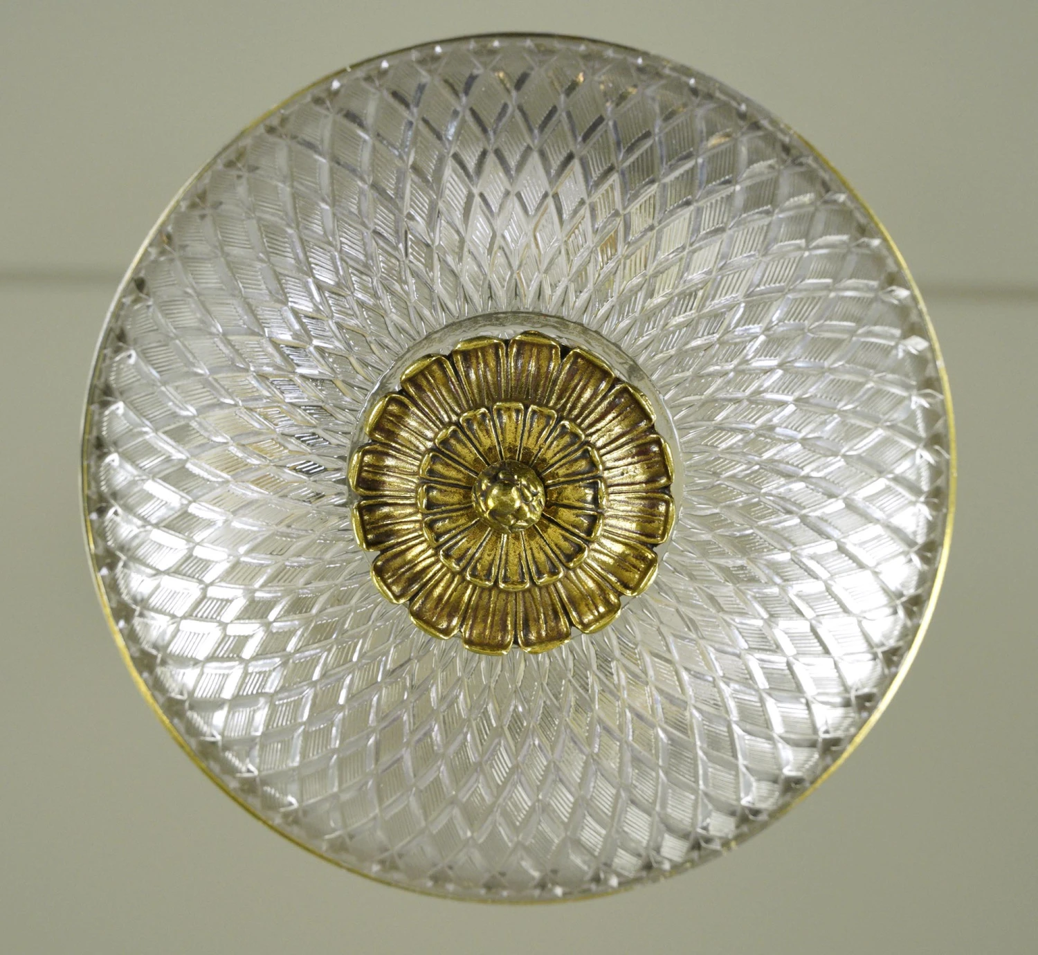 Waldorf Astoria 18.75 In. Empire Cut Glass Dish Pendant Light 12 Waldorf Astoria 18.75 In. Empire Cut Glass Dish Pendant Light - Image 10