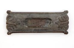 Antique Art Nouveau Reading Dark Brass Window Sash Lift