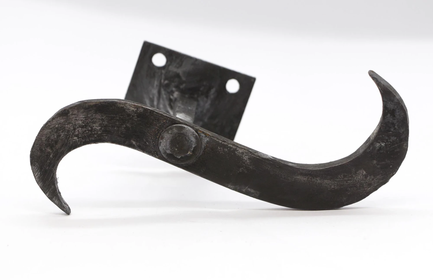 Antique Hand Forged Black Wrought Iron Shutter Dog 3 Antique Hand Forged Black Wrought Iron Shutter Dog