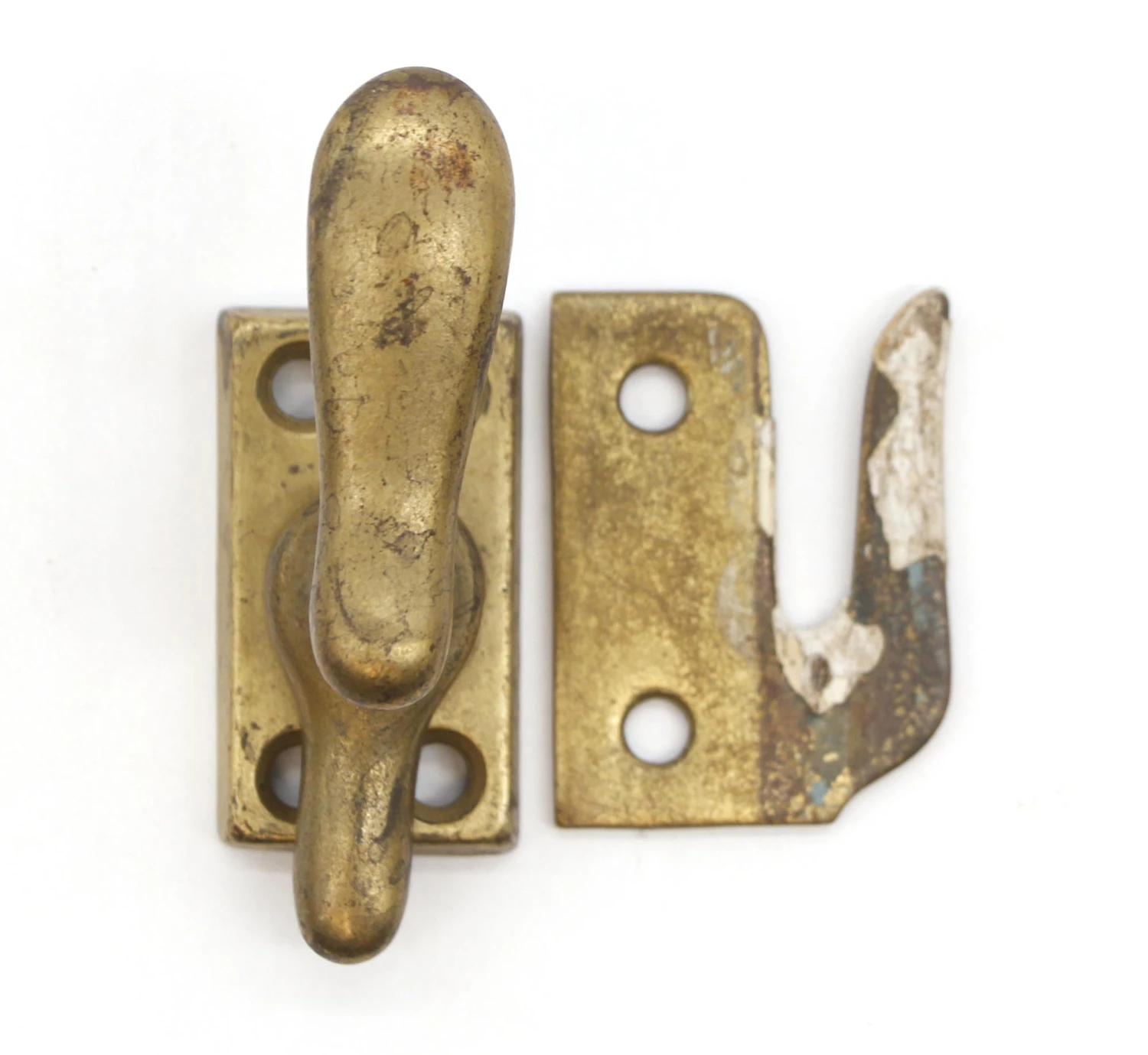 Brass Plated Steel Vintage Window Casement Latch 3 Brass Plated Steel Vintage Window Casement Latch