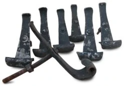 Early Black Cast Iron Window Shutter Dog 7 Early Black Cast Iron Window Shutter Dog -OGT Sale Store window hardware for sale j148580