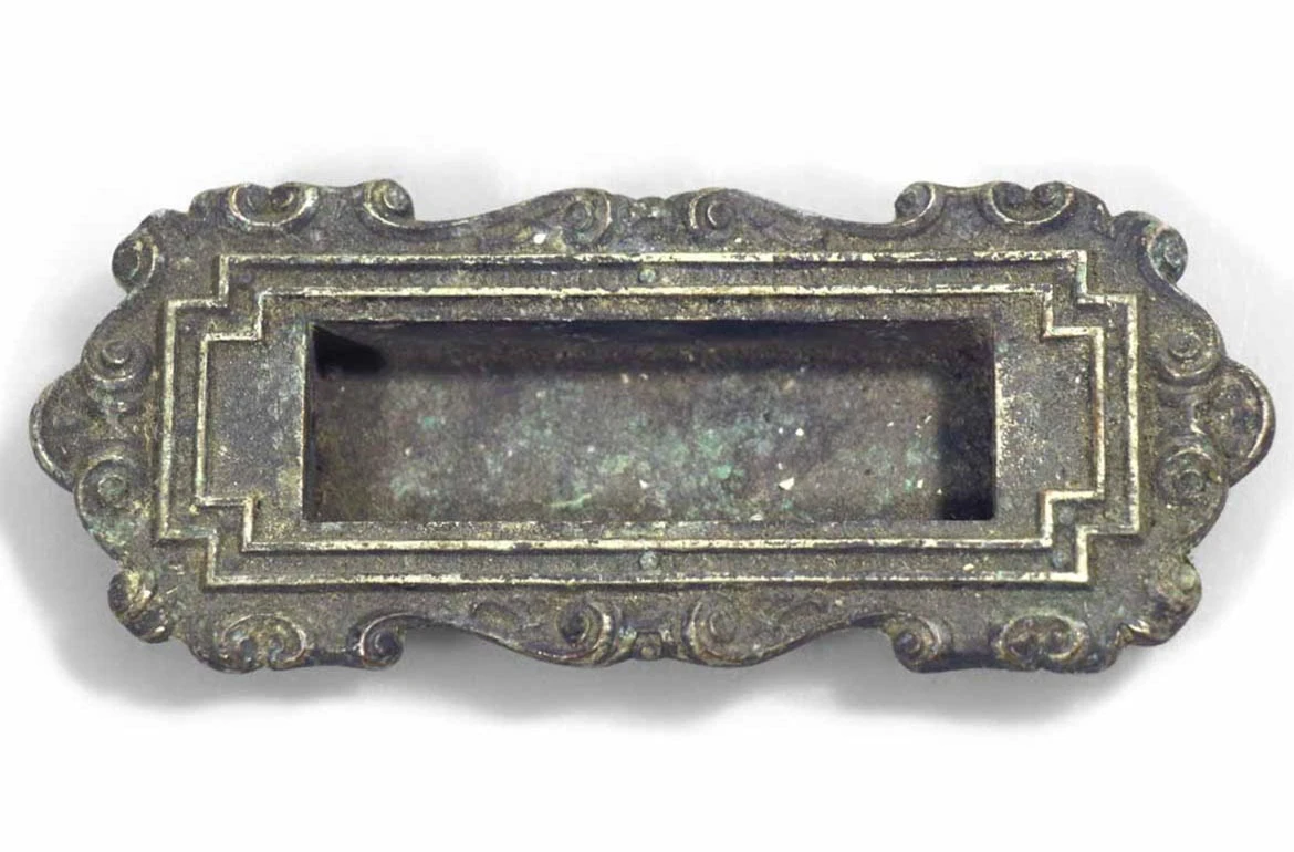 Antique Victorian Bronze Recessed Window Lift 5 Antique Victorian Bronze Recessed Window Lift - Image 3
