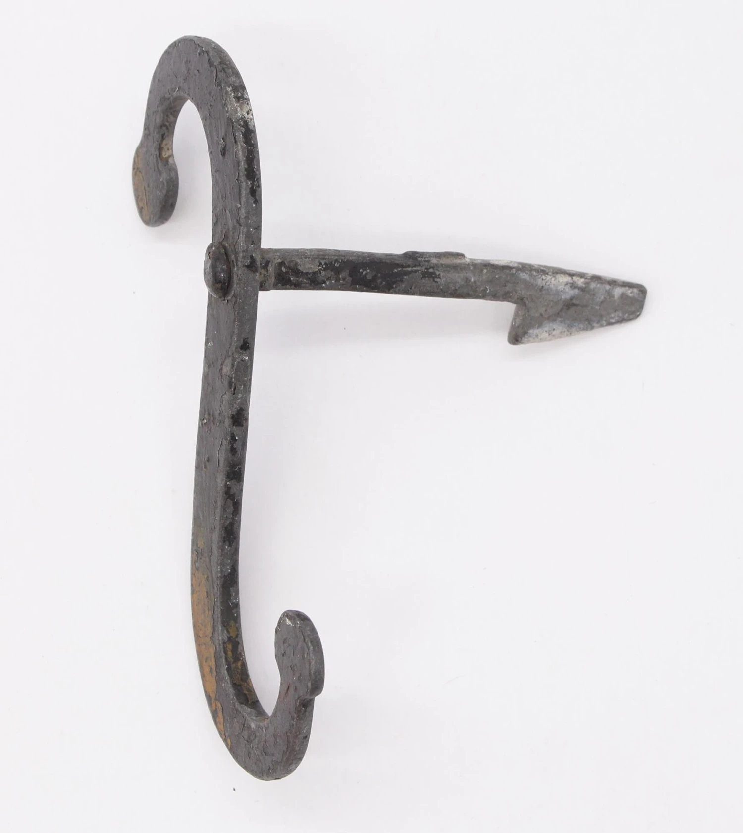 Hand Forged Scroll 6.5 In. Black Wrought Iron Shutter Dog 5 Hand Forged Scroll 6.5 In. Black Wrought Iron Shutter Dog - Image 3