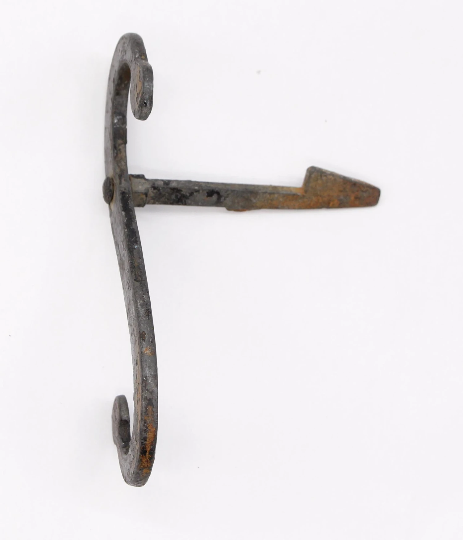 Antique Hand Forged 6.25 In. Black Wrought Iron Shutter Dog 5 Antique Hand Forged 6.25 In. Black Wrought Iron Shutter Dog - Image 3