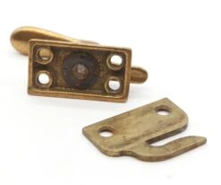 Vintage Brass Plated Steel Window Casement Latch -OGT Sale Store window hardware for sale q286911