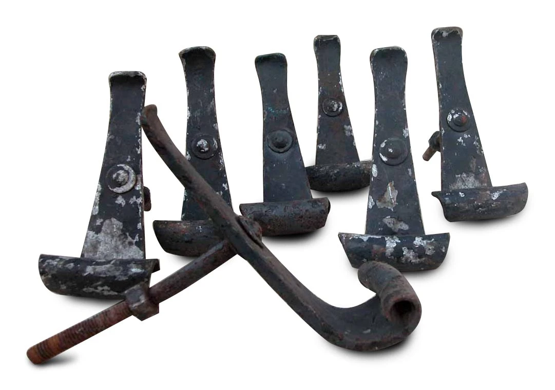 Early Black Cast Iron Window Shutter Dog 4 Early Black Cast Iron Window Shutter Dog - Image 2