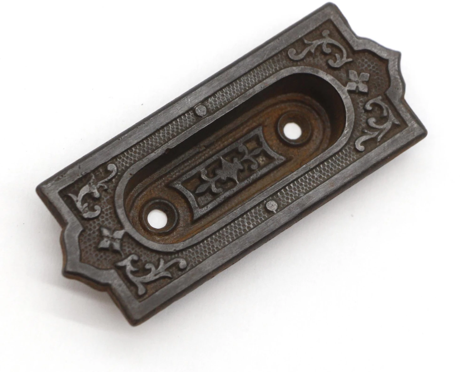 Antique Victorian Recessed Black Cast Iron Window Sash Lift 4 Antique Victorian Recessed Black Cast Iron Window Sash Lift - Image 2