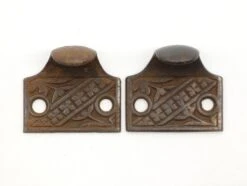 Pair Of 1.375 In. Cast Iron Aesthetic Window Sash Lifts