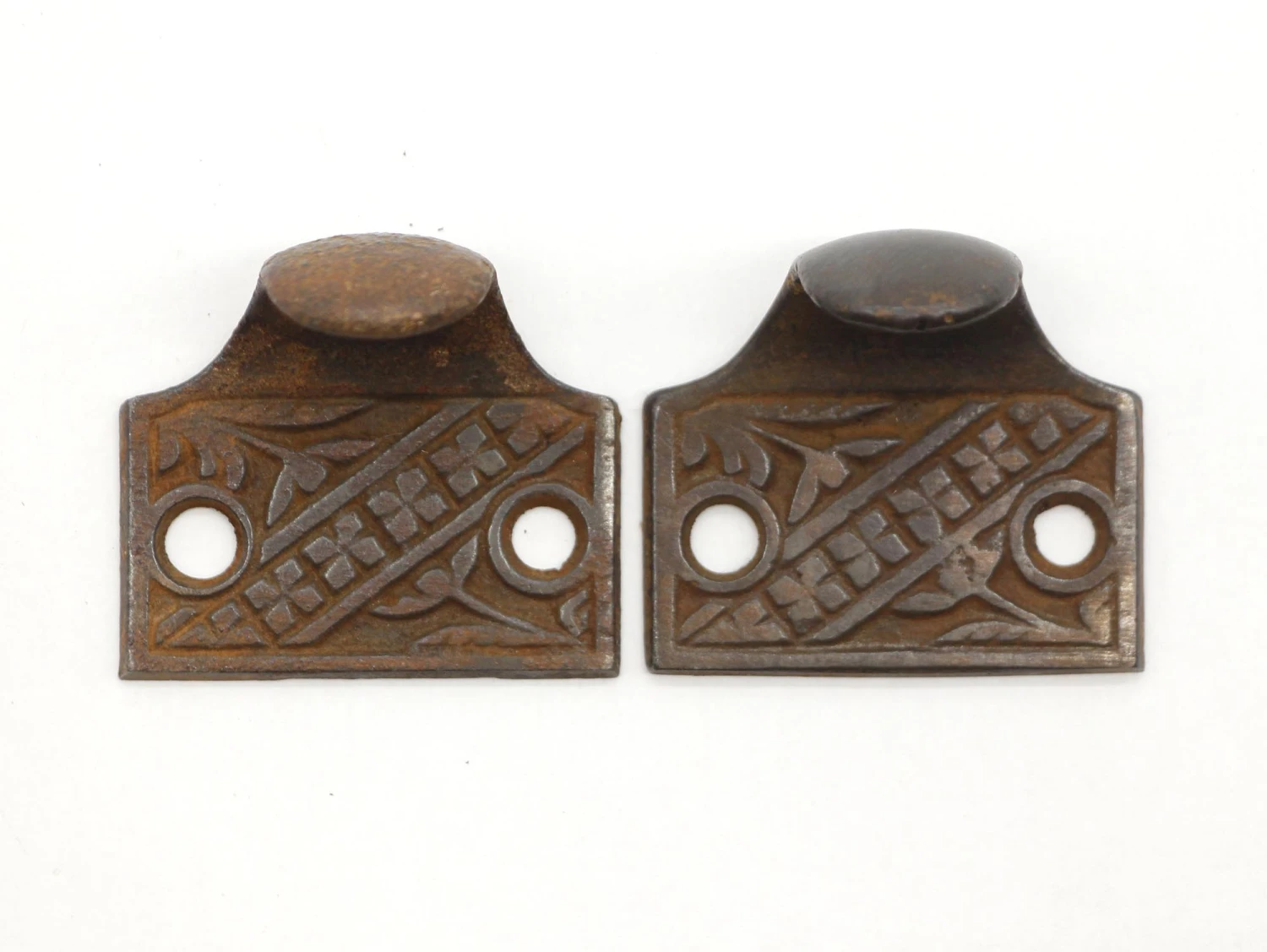 Pair Of 1.375 In. Cast Iron Aesthetic Window Sash Lifts 3 Pair Of 1.375 In. Cast Iron Aesthetic Window Sash Lifts