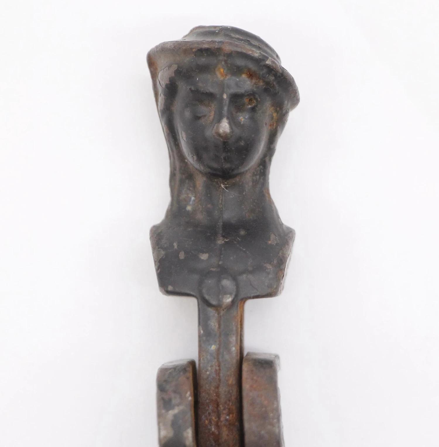 Antique Figural Cast Iron Window Shutter Pull Piece 4 Antique Figural Cast Iron Window Shutter Pull Piece - Image 2