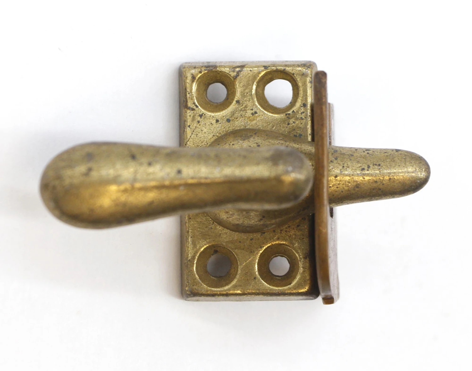 Vintage Patina Brass Window Casement Latch 4 Vintage Patina Brass Window Casement Latch - Image 2
