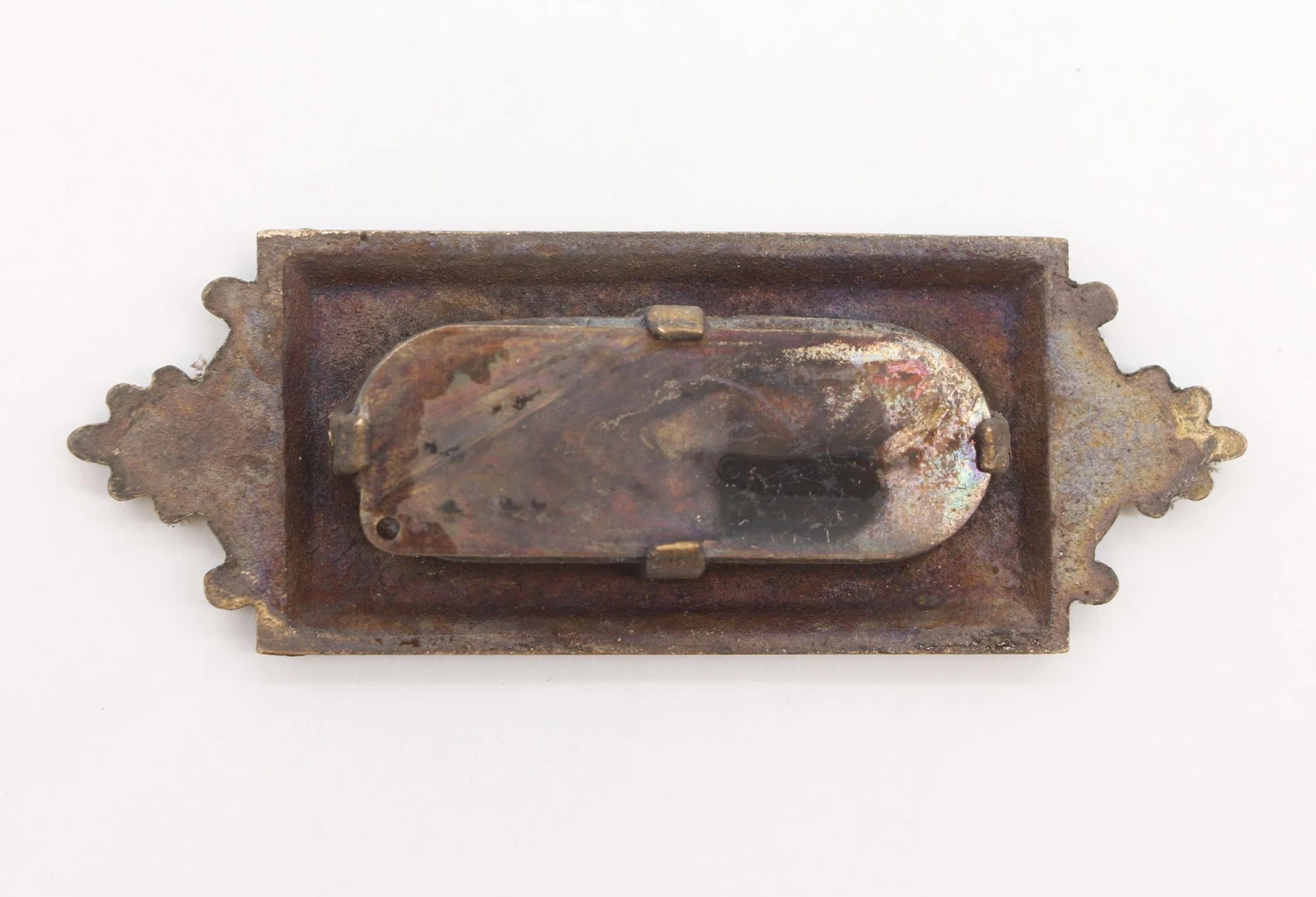 Antique Victorian 4.375 In. Dark Brass Window Sash Lift 4 Antique Victorian 4.375 In. Dark Brass Window Sash Lift - Image 2