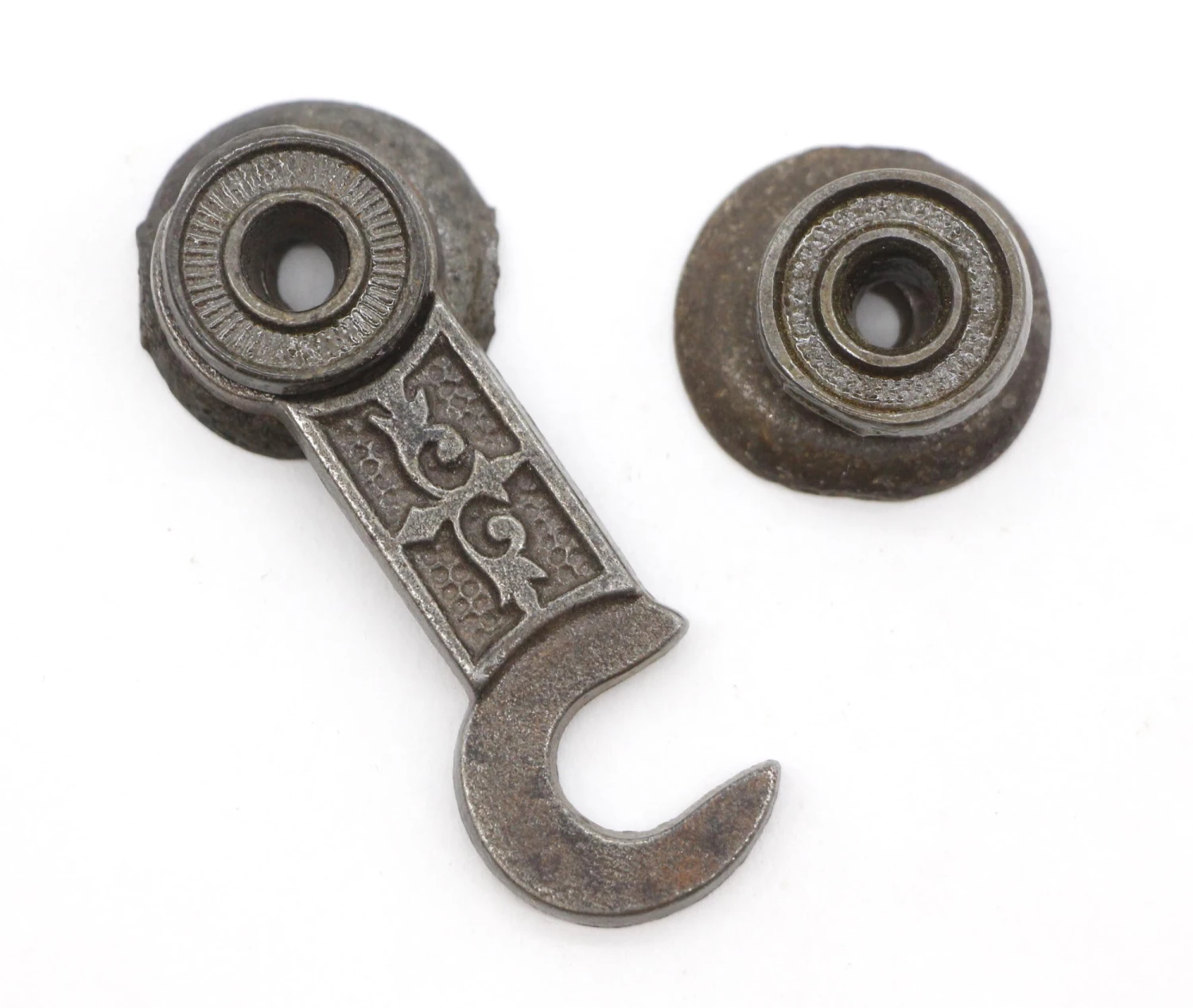 Antique Victorian Black Cast Iron Window Shutter Latch 4 Antique Victorian Black Cast Iron Window Shutter Latch - Image 2