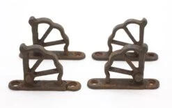 Set Of Antique Train Car Railroad Window Hinge Parts