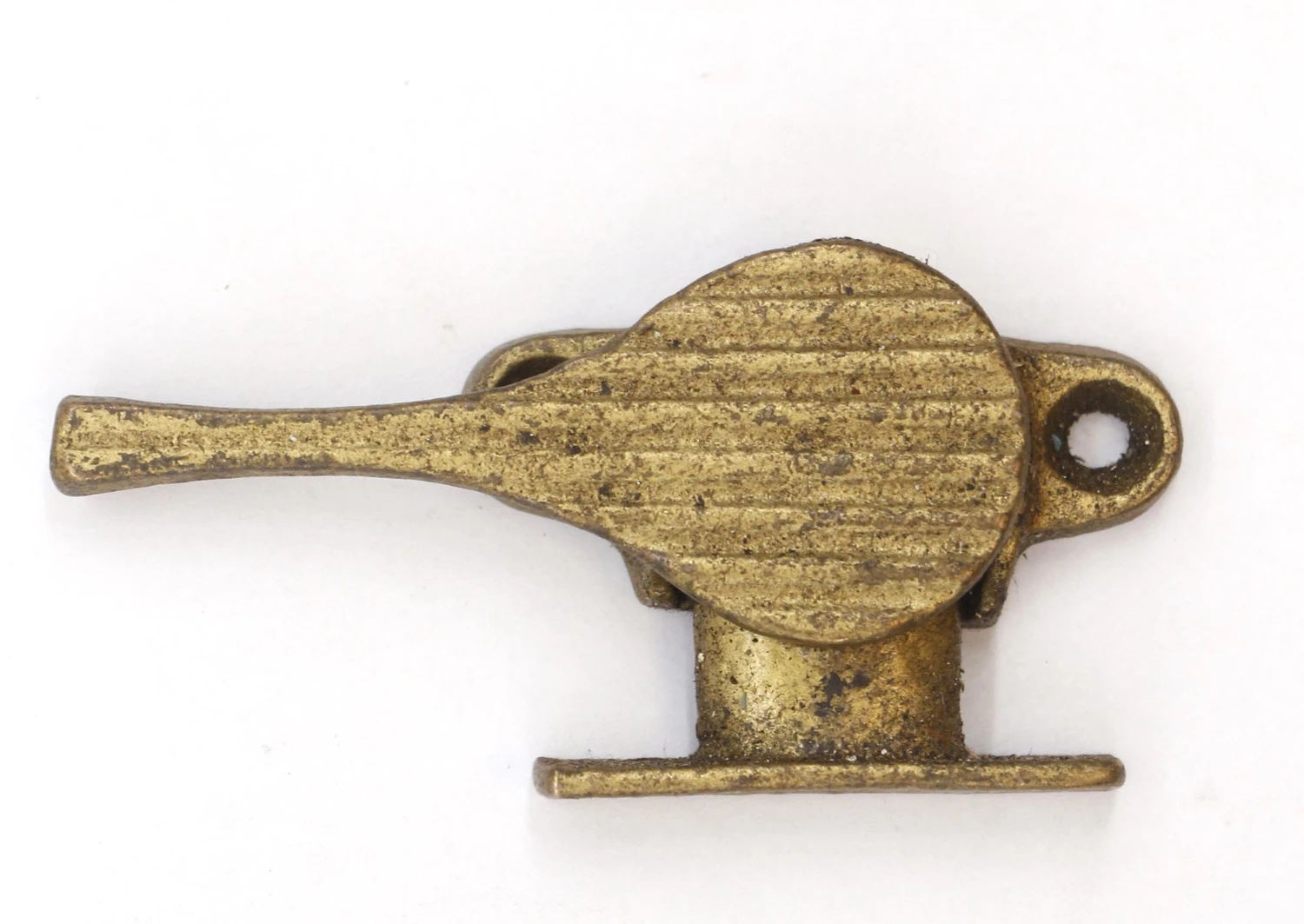 Vintage Lined Brass Plated Steel Window Sash Lock 3 Vintage Lined Brass Plated Steel Window Sash Lock